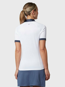 Риза за поло Callaway Womens Short Sleeve V-Placket Colourblock Polo Brilliant White M - 4