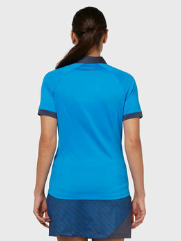 Polo Shirt Callaway Womens Short Sleeve V-Placket Colourblock Polo Blue Sea Star L - 4