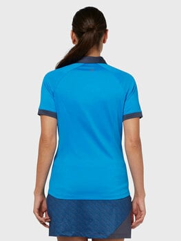 Риза за поло Callaway Womens Short Sleeve V-Placket Colourblock Polo Blue Sea Star M - 4