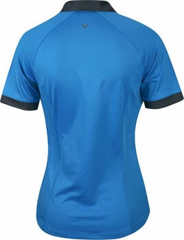 Риза за поло Callaway Womens Short Sleeve V-Placket Colourblock Polo Blue Sea Star XL - 2