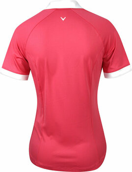 Polo-Shirt Callaway Womens Short Sleeve V-Placket Colourblock Polo Fruit Dove L - 3