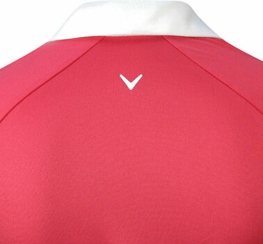 Polo-Shirt Callaway Womens Short Sleeve V-Placket Colourblock Polo Fruit Dove XL - 4