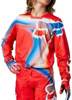 Maillot de motocross FOX Youth 180 Toxsyk Jersey Fluo Red L Maillot de motocross - 2