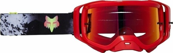 Moto okuliare FOX Airspace Dkay Mirrored Lens Goggles Fluorescent Red Moto okuliare - 2