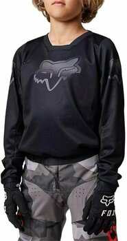 Motocross-paita FOX Youth Blackout Jersey Black/Black M Motocross-paita - 2