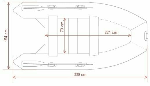 Inflatable Boat Gladiator Inflatable Boat B330AD 330 cm Orange/Dark Gray - 7