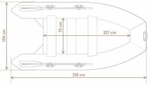 Uppblåsbar båt Gladiator Uppblåsbar båt B330AL 330 cm Dark Gray - 4