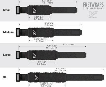 Amortiguador de cuerdas Gruv Gear Fretwrap 3-Pack Black S Amortiguador de cuerdas - 4