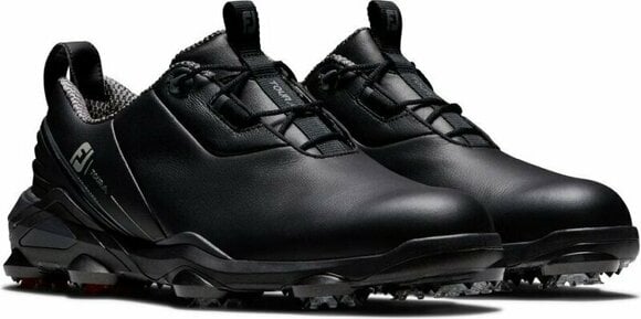 Herren Golfschuhe Footjoy Tour Alpha Mens Golf Shoes Black/Charcoal/Red 40,5 - 4