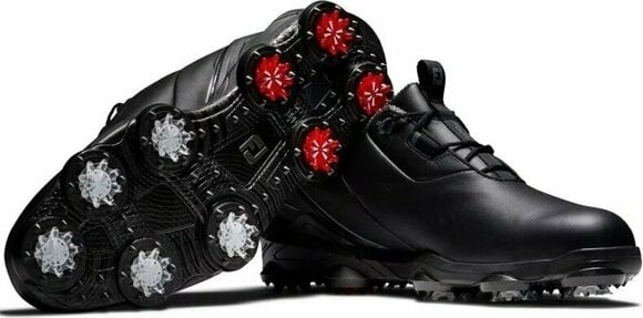 Heren golfschoenen Footjoy Tour Alpha Mens Golf Shoes Black/Charcoal/Red 42 - 5