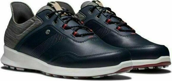 Мъжки голф обувки Footjoy Stratos Mens Golf Shoes Navy/Grey/Beige 43 - 4