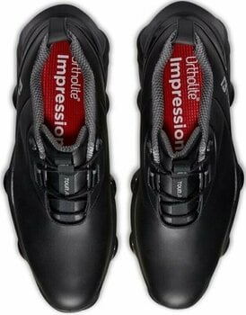 Moški čevlji za golf Footjoy Tour Alpha Mens Golf Shoes Black/Charcoal/Red 44,5 - 6