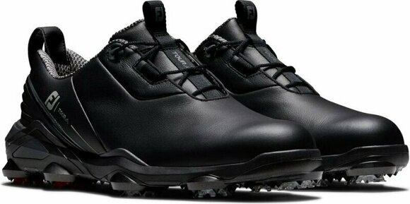 Calçado de golfe para homem Footjoy Tour Alpha Mens Golf Shoes Black/Charcoal/Red 47 - 4