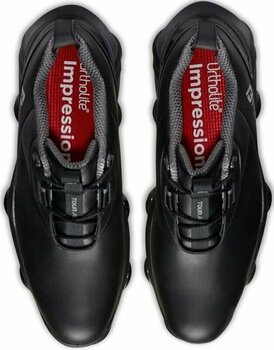 Pantofi de golf pentru bărbați Footjoy Tour Alpha Mens Golf Shoes Black/Charcoal/Red 48,5 - 6