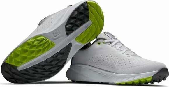 Chaussures de golf pour hommes Footjoy Flex XP Mens Golf Shoes White/Black/Lime 42 - 5