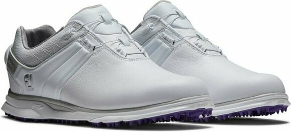 Dámske golfové topánky Footjoy Pro SL BOA Womens Golf Shoes White/Grey 41 - 4