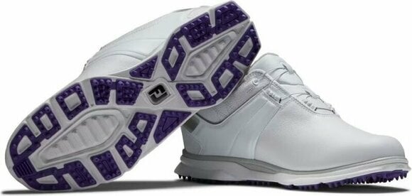 Chaussures de golf pour femmes Footjoy Pro SL BOA Womens Golf Shoes White/Grey 41 - 5