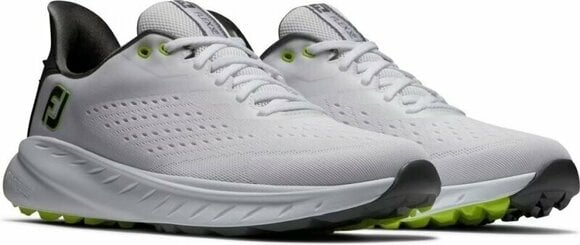 Men's golf shoes Footjoy Flex XP Mens Golf Shoes White/Black/Lime 44,5 - 4