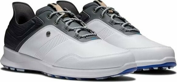 Chaussures de golf pour hommes Footjoy Stratos Mens Golf Shoes White/Black/Iron 40,5 - 4