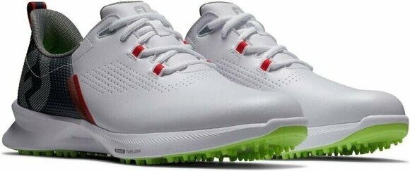 Férfi golfcipők Footjoy FJ Fuel Mens Golf Shoes White/Navy/Lime 40,5 - 4