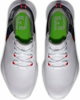 Férfi golfcipők Footjoy FJ Fuel Mens Golf Shoes White/Navy/Lime 40,5 - 6