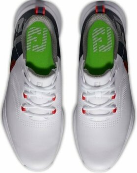 Férfi golfcipők Footjoy FJ Fuel Mens Golf Shoes White/Navy/Lime 41 - 6