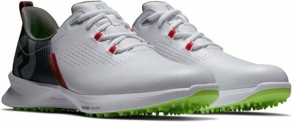 Calçado de golfe para homem Footjoy FJ Fuel Mens Golf Shoes White/Navy/Lime 44,5 - 4