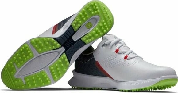 Men's golf shoes Footjoy FJ Fuel Mens Golf Shoes White/Navy/Lime 45 - 5