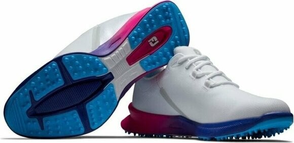 Heren golfschoenen Footjoy FJ Fuel Sport Mens Golf Shoes White/Pink/Blue 41 - 5