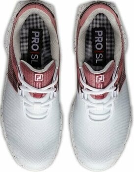 Calçado de golfe para mulher Footjoy Pro SL Sport Womens Golf Shoes White/Black/Burgundy 37 - 6