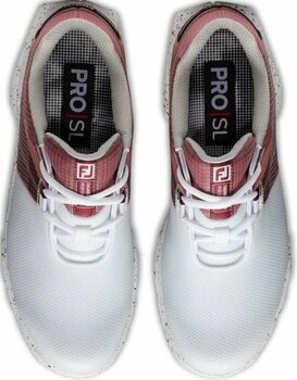 Calçado de golfe para mulher Footjoy Pro SL Sport Womens Golf Shoes White/Black/Burgundy 38 - 6