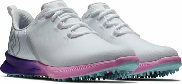 Golfskor för dam Footjoy FJ Fuel Sport Womens Golf Shoes White/Purple/Pink 36,5 - 4