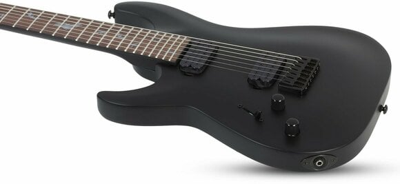 7-string Electric Guitar Schecter Damien-7 Left Handed Satin Black - 2
