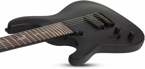 7-string Electric Guitar Schecter Damien-7 Left Handed Satin Black (Pre-owned) - 3