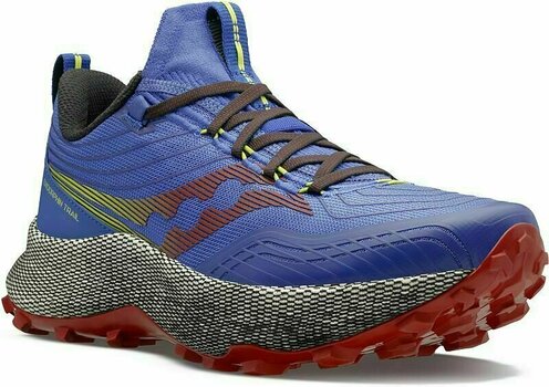 Trail running shoes Saucony Endorphin Trail Mens Shoes Blue Raz/Spice 45 Trail running shoes - 5