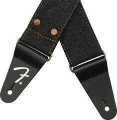 Textile guitar strap Fender Wrangler Denim Strap Textile guitar strap Black - 1