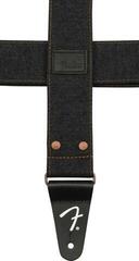 Textile guitar strap Fender Wrangler Denim Strap Textile guitar strap Black - 4