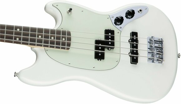 Elektrische basgitaar Fender Mustang Bass PJ, RW, Olympic White - 3