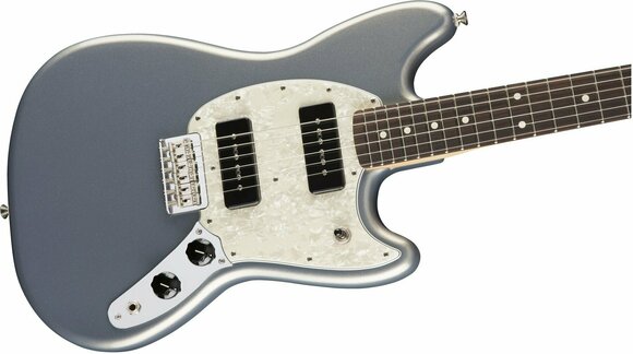 Elektriska gitarrer Fender Mustang 90 RW Silver - 4