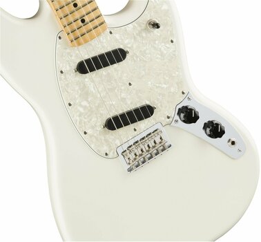 Electric guitar Fender Mustang Maple Fingerboard Olympic White - 5