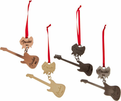 Outros acessórios de música Fender Official Guitar with Bow Christmas Tree Ornaments Set of 4 - 2