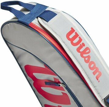 Tennis Bag Wilson Junior 3 Pack 3 Grey Eqt/Red Tennis Bag - 5