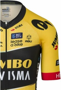 Cyklo-Dres Agu Premium Replica Jersey SS Team Jumbo-Visma Men Yellow S Dres - 2