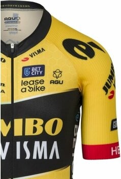 Cycling jersey Agu Premium Replica Jersey SS Team Jumbo-Visma Men Yellow 2XL - 2