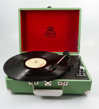 Przenośny gramofon GPO Retro Attache Apple Green - 2