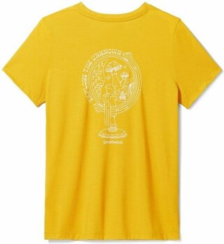 Friluftsliv T-shirt Smartwool Women's Explore the Unknown Graphic Short Sleeve Tee Slim Fit Honey Gold M Friluftsliv T-shirt - 2