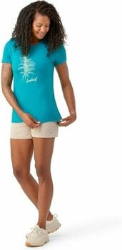 Tricou Smartwool Women’s Sage Plant Graphic Short Sleeve Tee Slim Fit Deep Lake S Tricou - 2