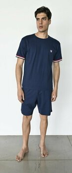Roupa interior de fitness Fila FPS1135 Jersey Stretch T-Shirt / French Terry Pant Navy M Roupa interior de fitness - 6