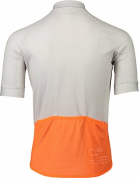 Cykeltrøje POC Essential Road Logo Jersey Jersey Granite Grey/Zink Orange S - 2