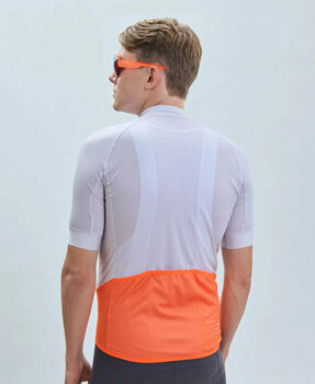 Велосипедна тениска POC Essential Road Logo Jersey Granite Grey/Zink Orange 2XL Джърси - 4